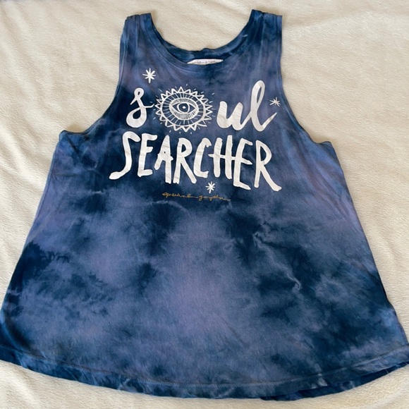 Spiritual Gangster Tops - Spiritual Gangster Soul Searcher Medium Tie Dye Graphic Tank Top